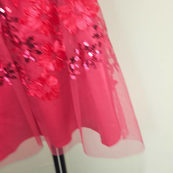 Rare Edition Fuschia Magenta Pink Girls Christmas Valentine's Dress  Ribbon 4T - Picture 5 of 12